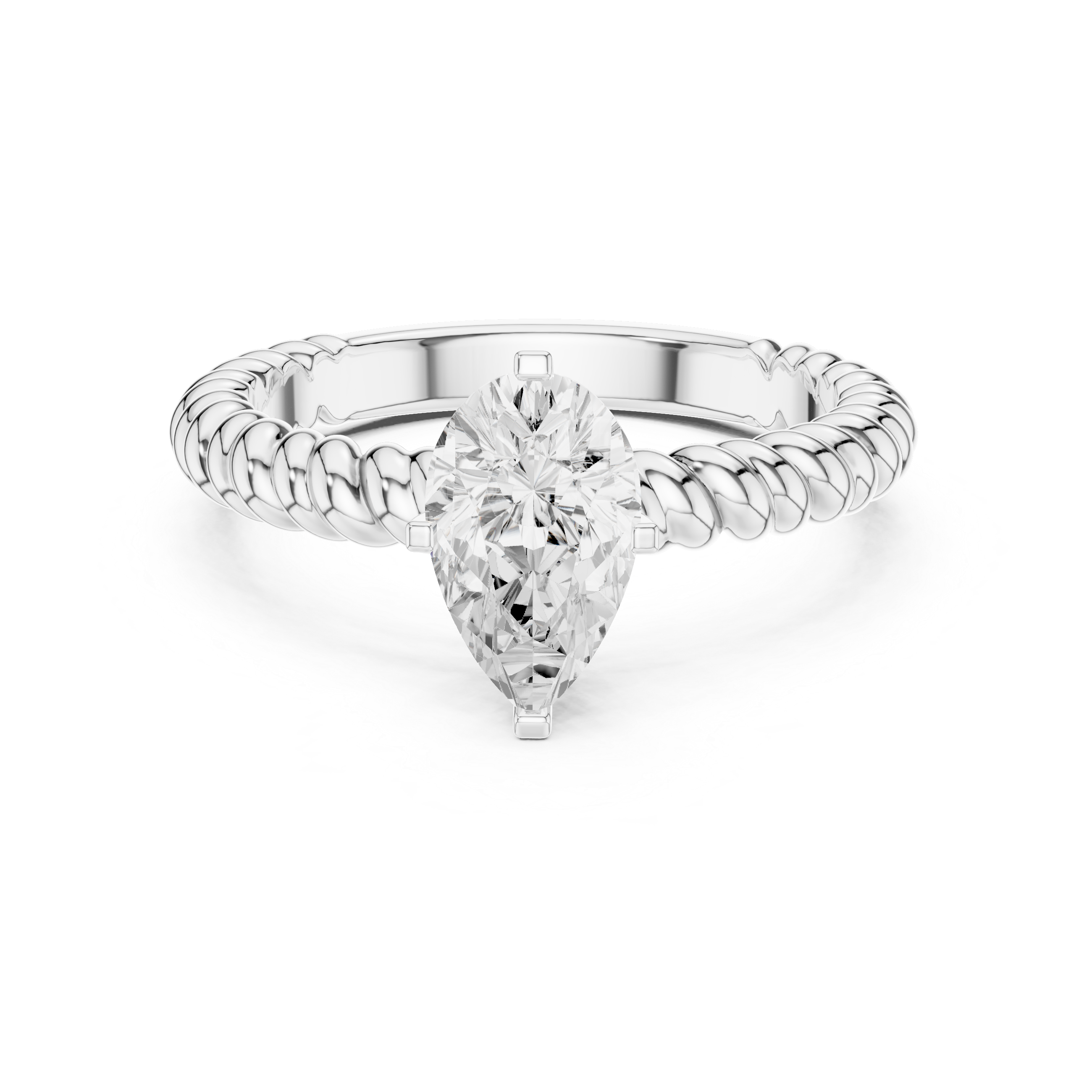 Luminous 1 ct Pear Diamond Lab Grown Diamond Ring