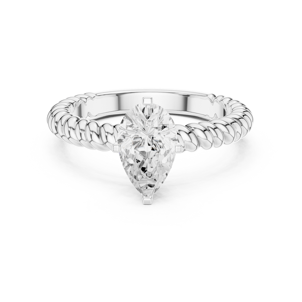 Luminous 1 ct Pear Diamond Lab Grown Diamond Ring