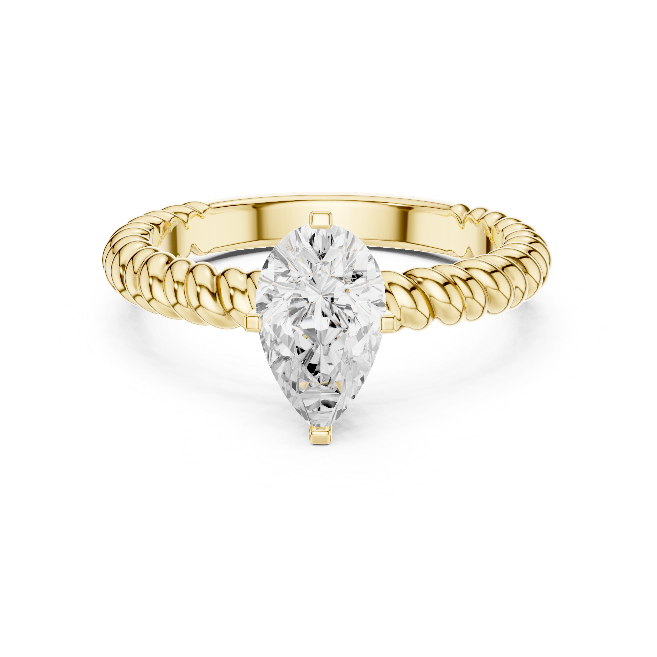 Luminous 1 ct Pear Diamond Lab Grown Diamond Ring