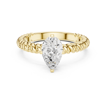 Luminous 1 ct Pear Diamond Lab Grown Diamond Ring