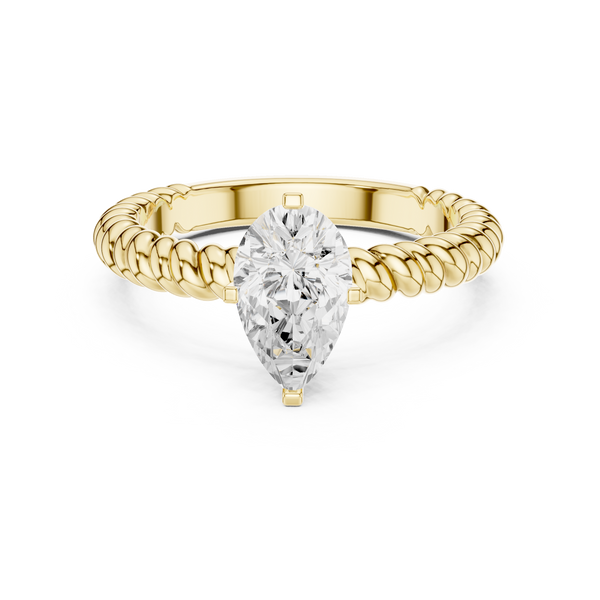 Luminous 1 ct Pear Diamond Lab Grown Diamond Ring