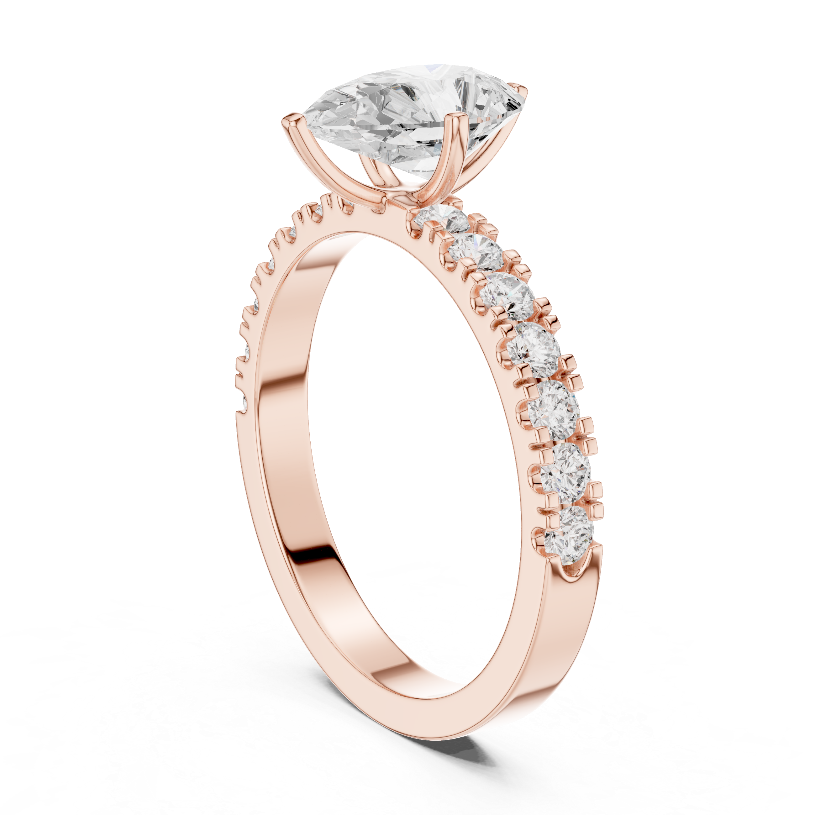 Elegant 1 ct Pear Cut Diamond Lab Grown Diamond Ring
