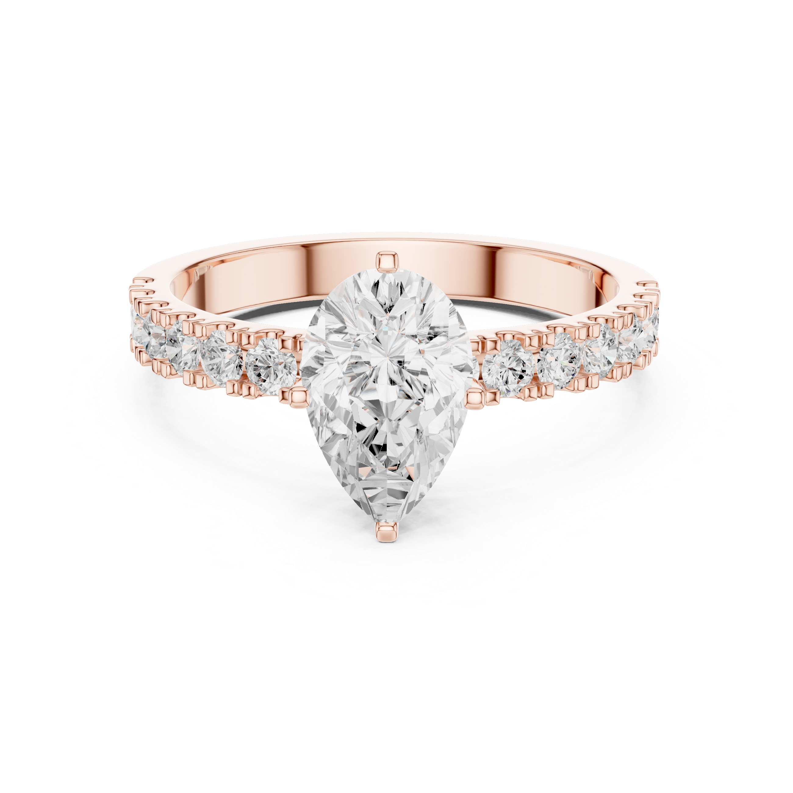 Elegant 1 ct Pear Cut Diamond Lab Grown Diamond Ring