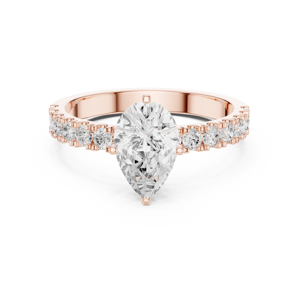 Elegant 1 ct Pear Cut Diamond Lab Grown Diamond Ring