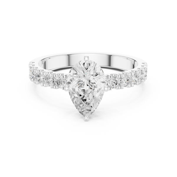 Elegant 1 ct Pear Cut Diamond Lab Grown Diamond Ring