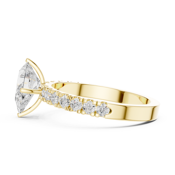 Elegant 1 ct Pear Cut Diamond Lab Grown Diamond Ring