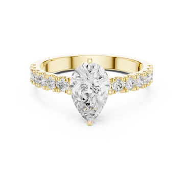 Elegant 1 ct Pear Cut Diamond Lab Grown Diamond Ring