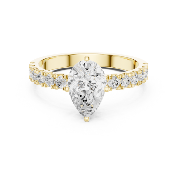 Elegant 1 ct Pear Cut Diamond Lab Grown Diamond Ring