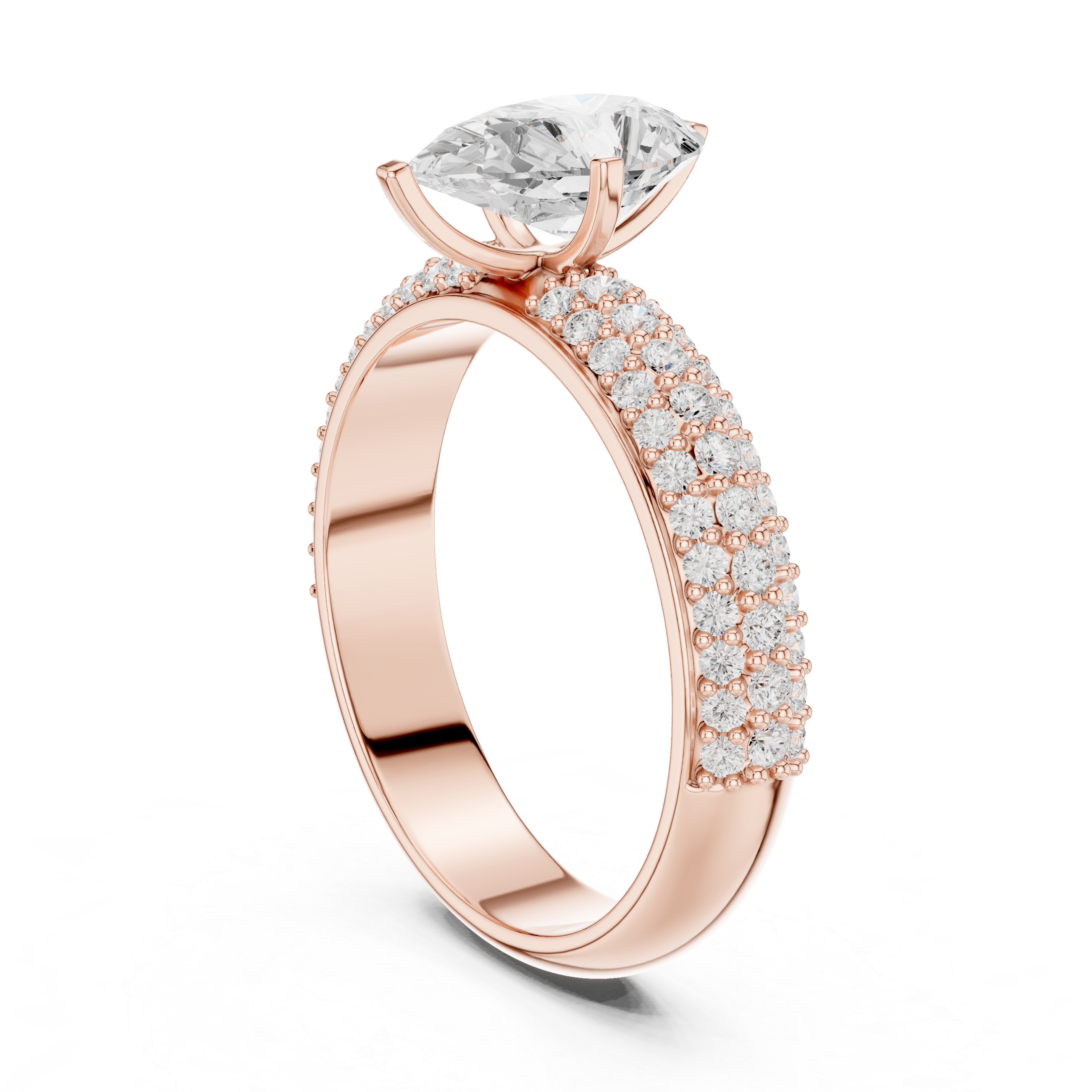 Captivating 1 ct Pear Diamond Lab Grown Diamond Ring