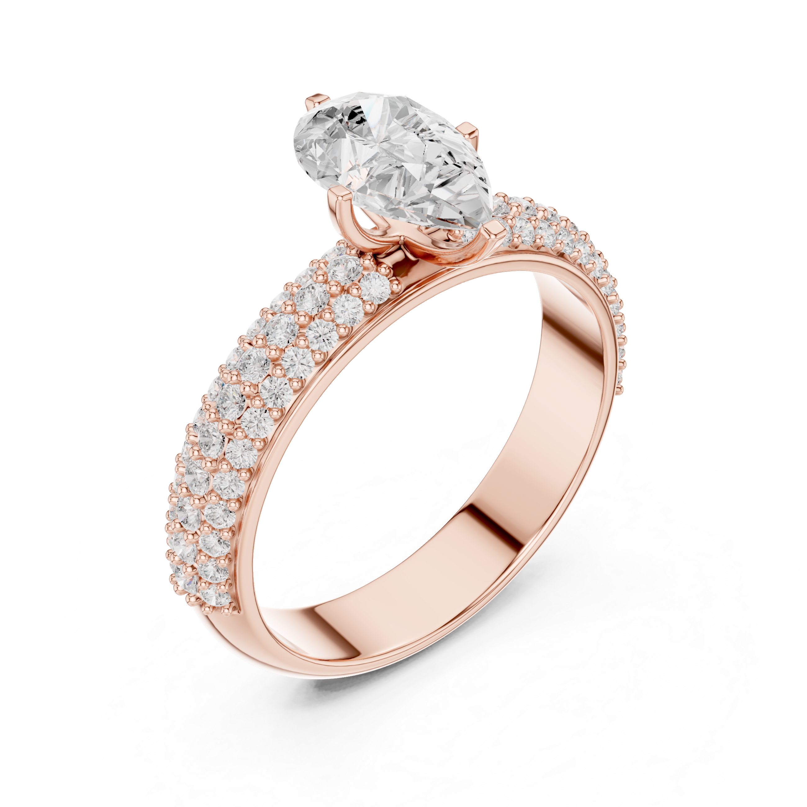 Captivating 1 ct Pear Diamond Lab Grown Diamond Ring