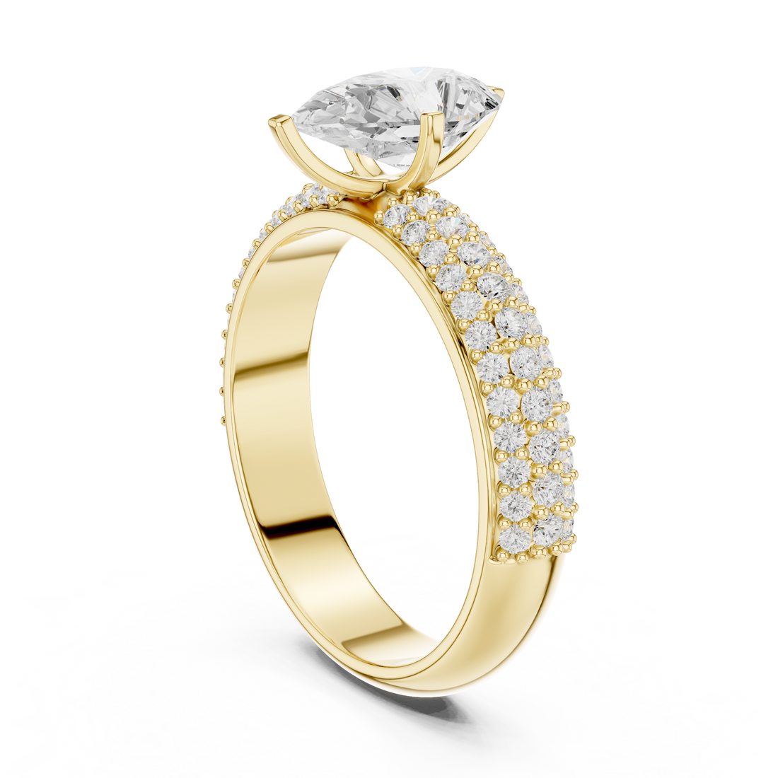 Captivating 1 ct Pear Diamond Lab Grown Diamond Ring