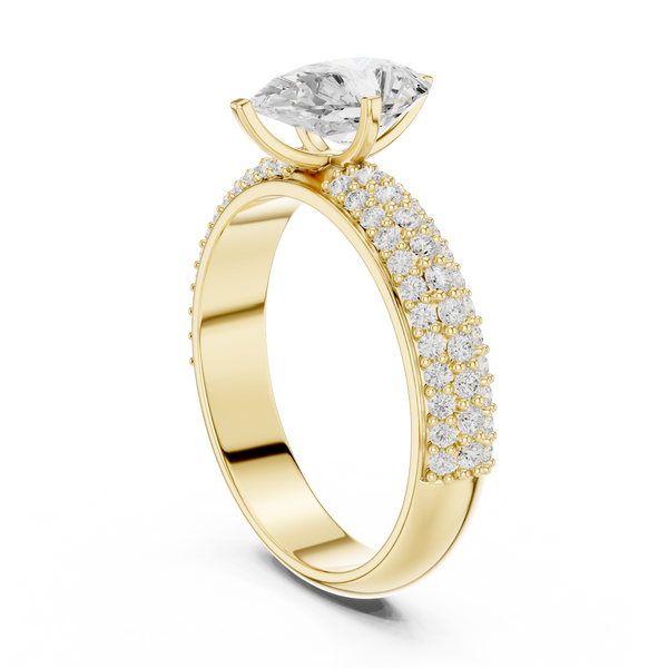 Captivating 1 ct Pear Diamond Lab Grown Diamond Ring