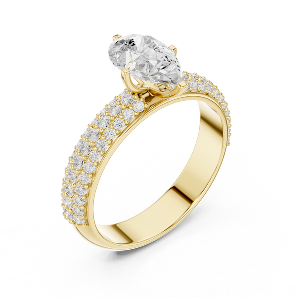 Captivating 1 ct Pear Diamond Lab Grown Diamond Ring