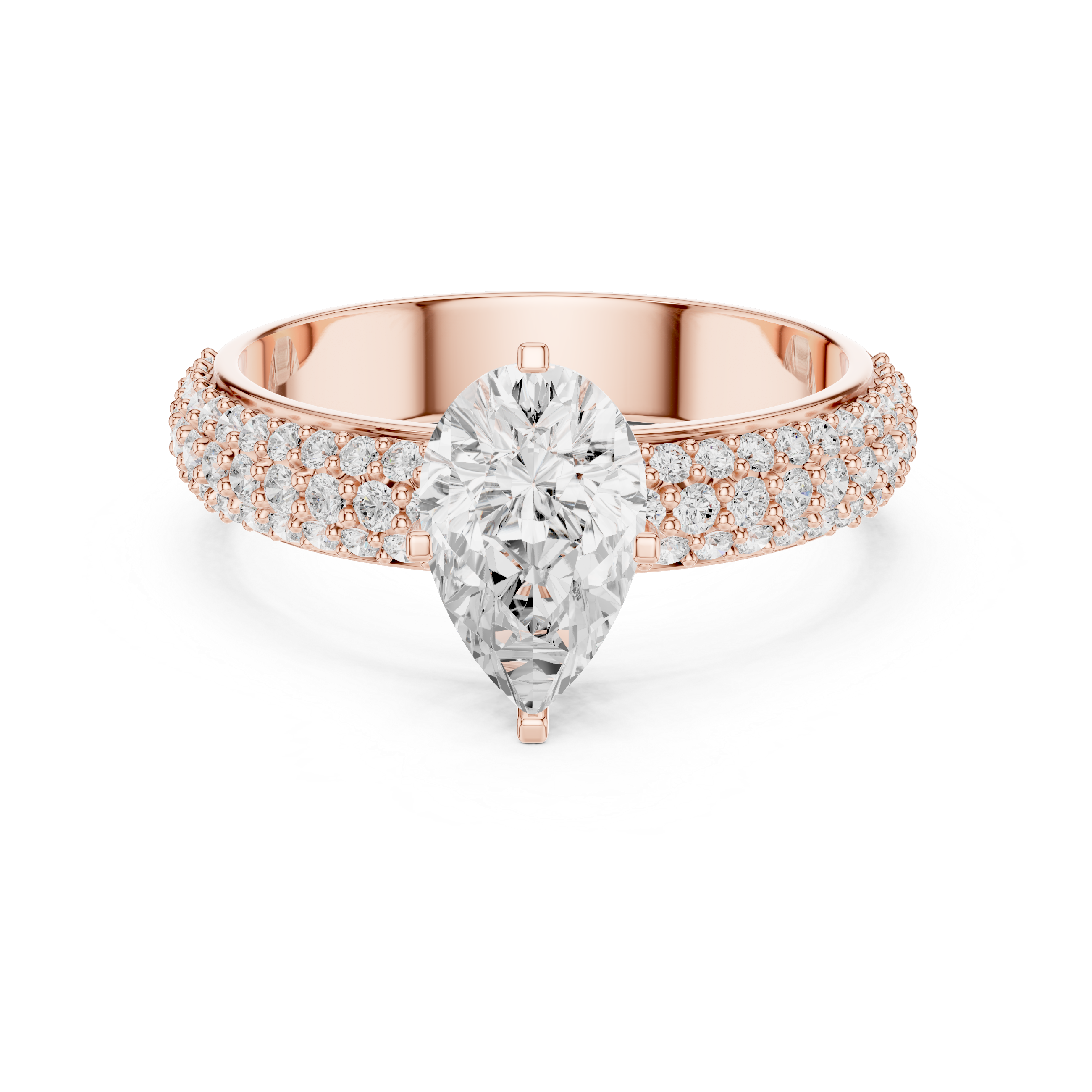 Captivating 1 ct Pear Diamond Lab Grown Diamond Ring