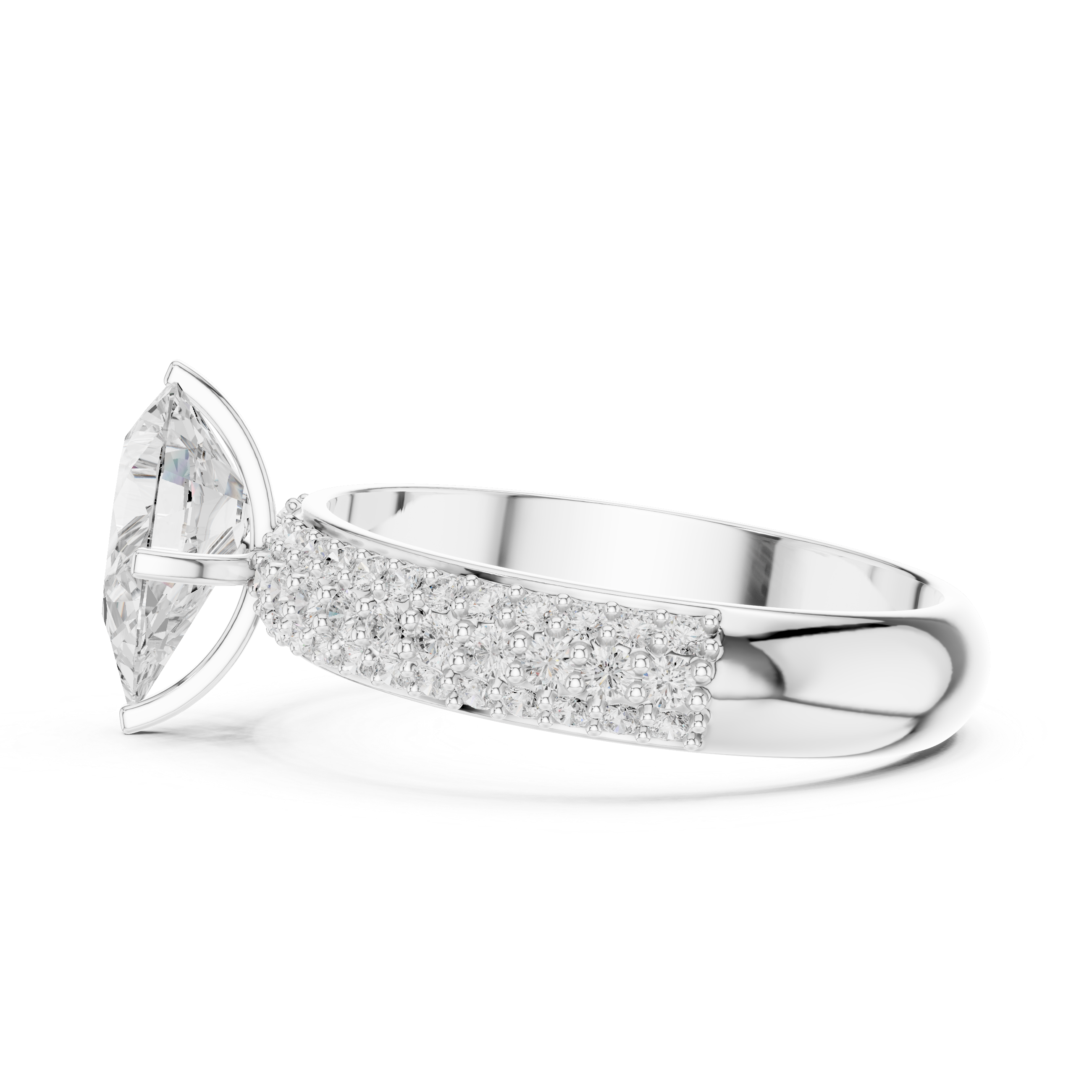 Captivating 1 ct Pear Diamond Lab Grown Diamond Ring
