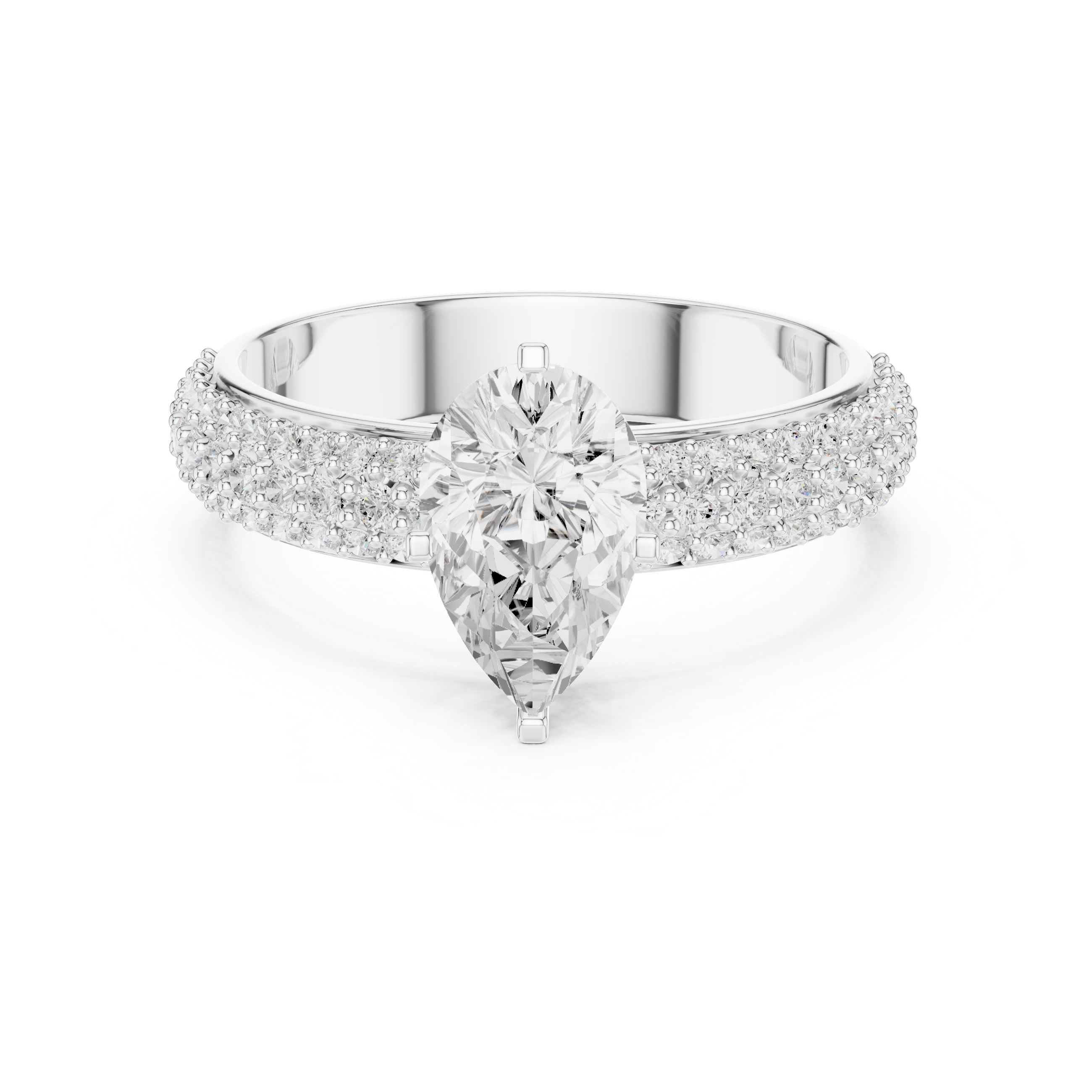 Captivating 1 ct Pear Diamond Lab Grown Diamond Ring