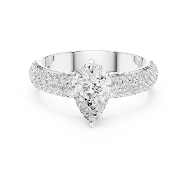Captivating 1 ct Pear Diamond Lab Grown Diamond Ring