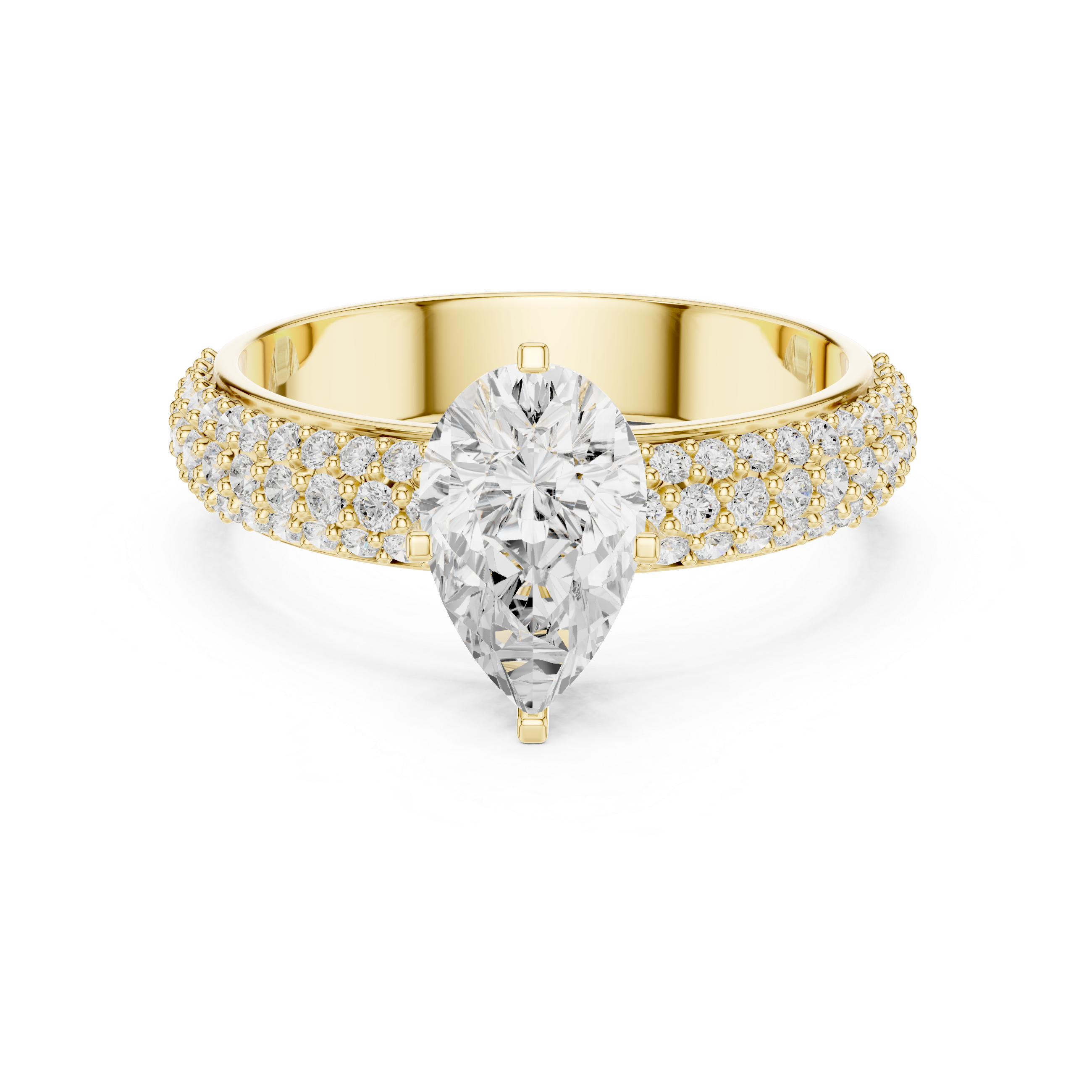 Captivating 1 ct Pear Diamond Lab Grown Diamond Ring