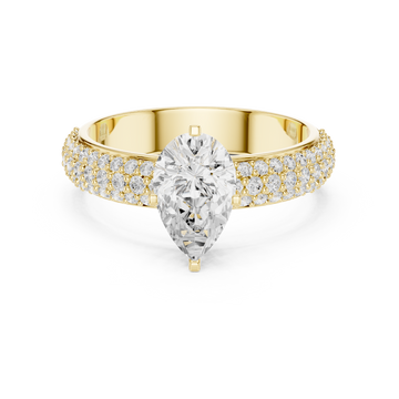 Captivating 1 ct Pear Diamond Lab Grown Diamond Ring