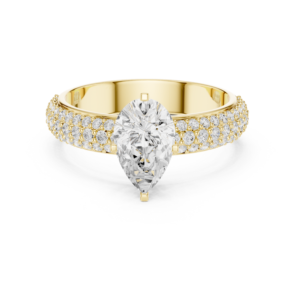 Captivating 1 ct Pear Diamond Lab Grown Diamond Ring