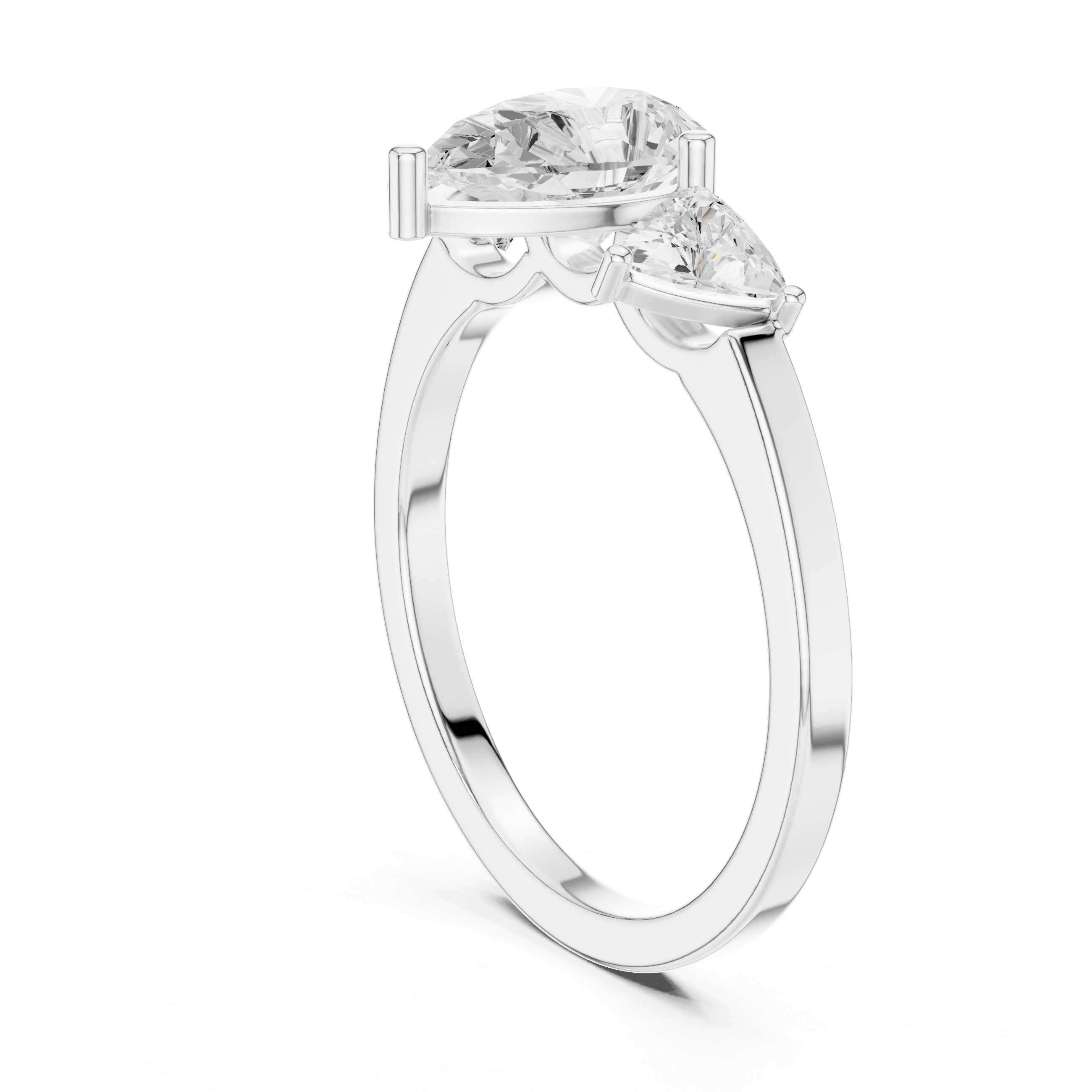 1 ct Pear & Trillion Diamond Lab Grown Diamond Ring