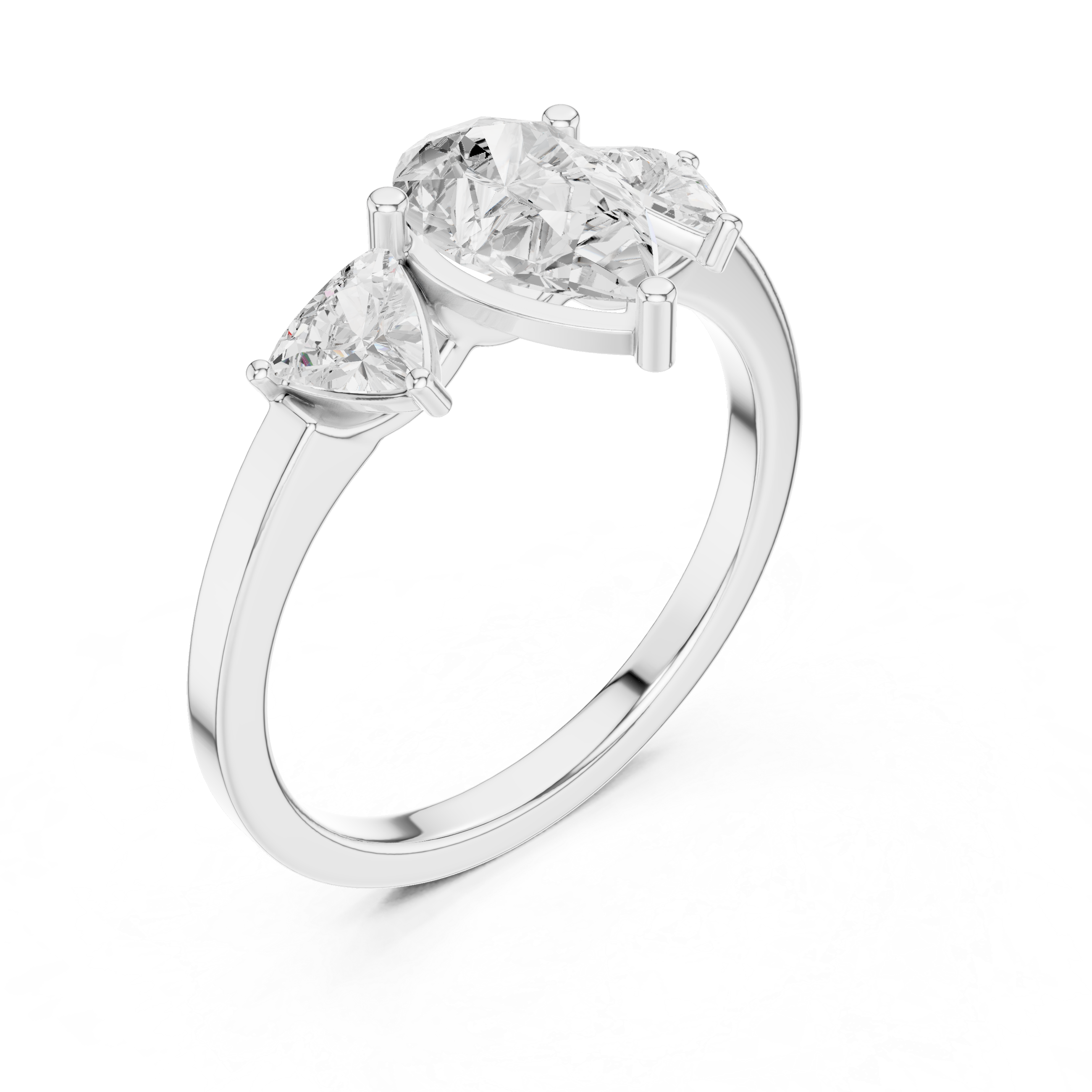 1 ct Pear & Trillion Diamond Lab Grown Diamond Ring