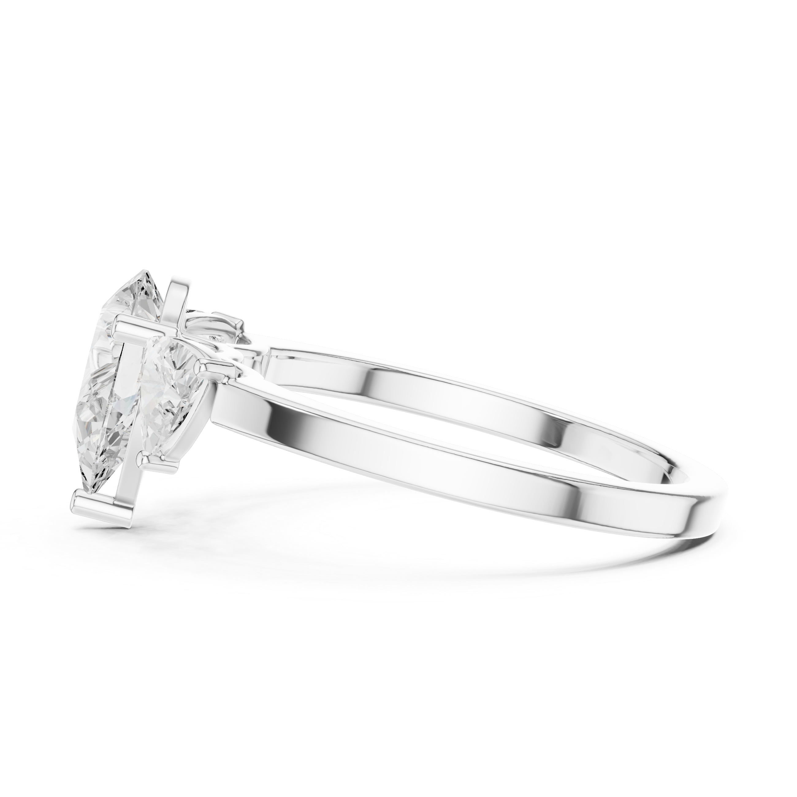 1 ct Pear & Trillion Diamond Lab Grown Diamond Ring