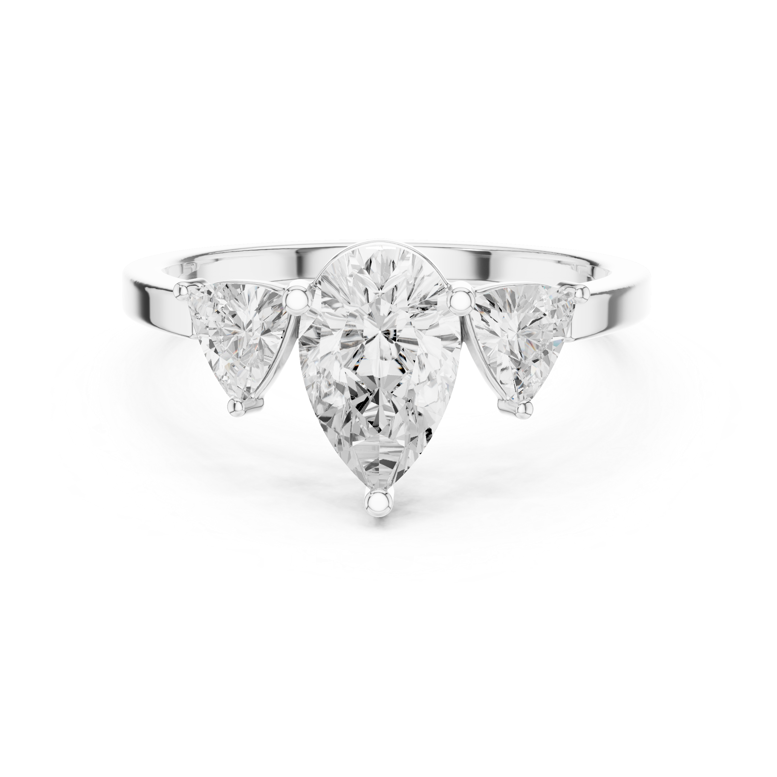 1 ct Pear & Trillion Diamond Lab Grown Diamond Ring
