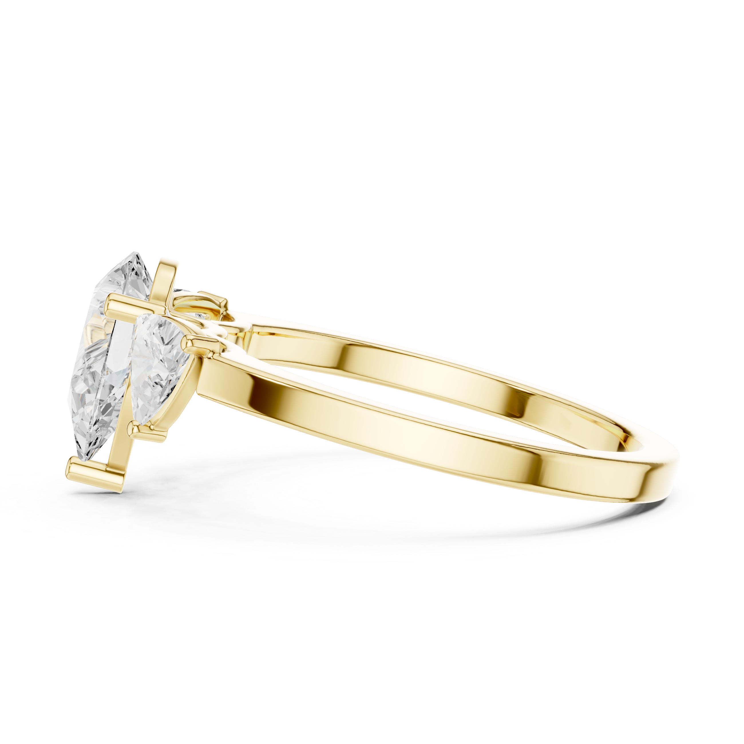 1 ct Pear & Trillion Diamond Lab Grown Diamond Ring