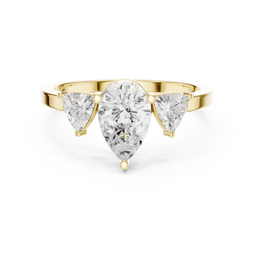 1 ct Pear & Trillion Diamond Lab Grown Diamond Ring