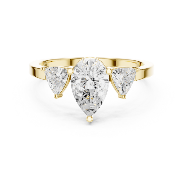 1 ct Pear & Trillion Diamond Lab Grown Diamond Ring