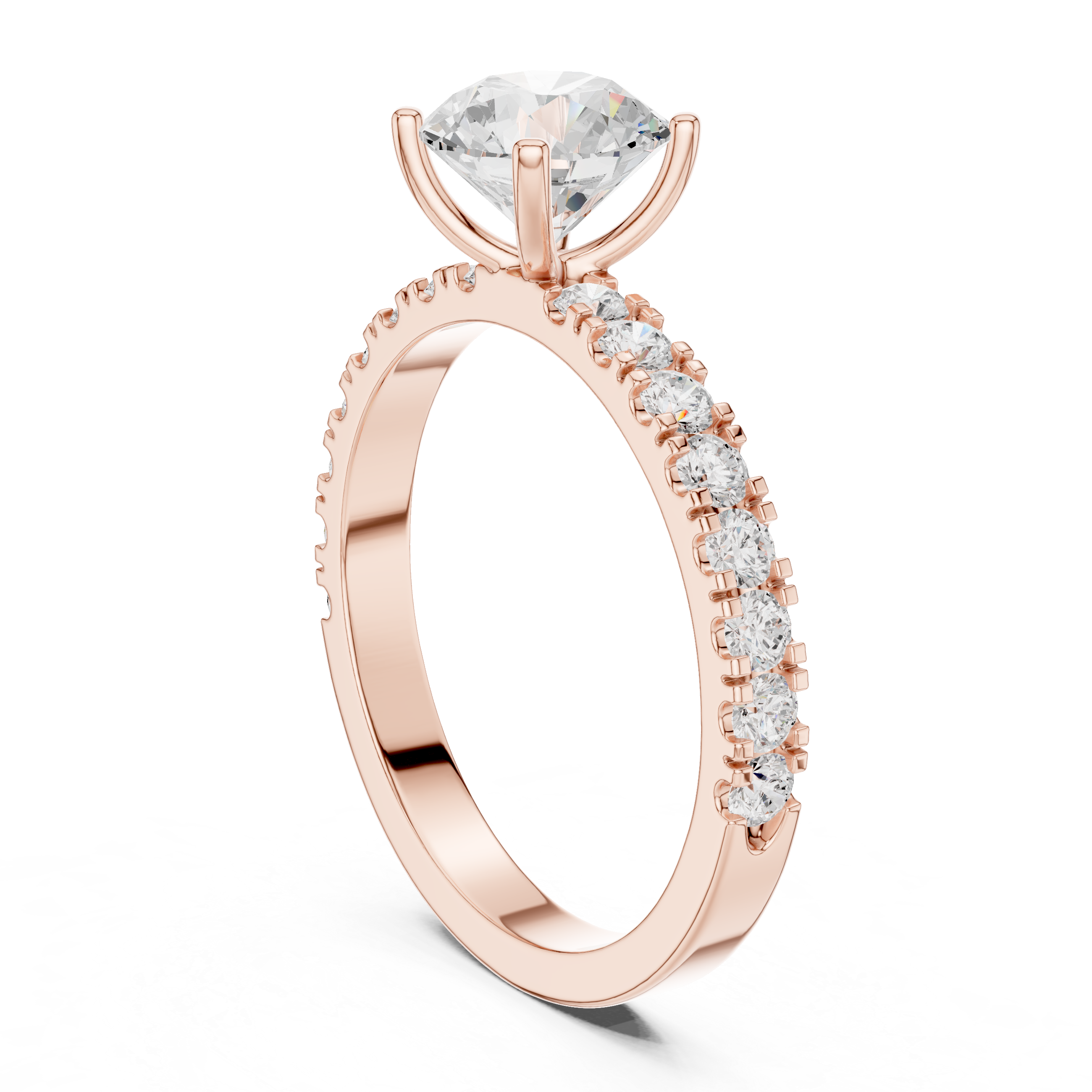 Exquisite 0.9 ct Round Diamond Lab Grown Diamond Ring