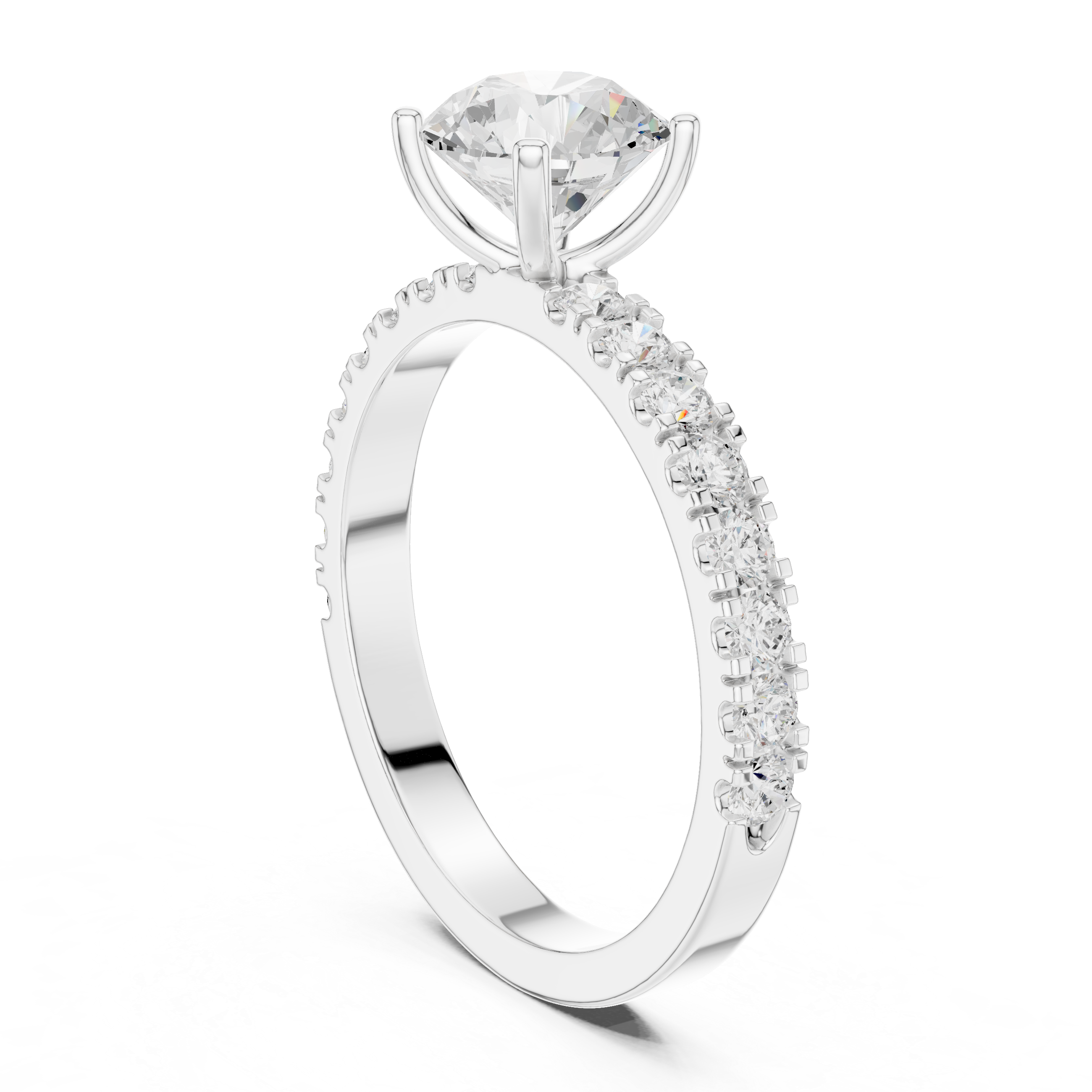 Exquisite 0.9 ct Round Diamond Lab Grown Diamond Ring