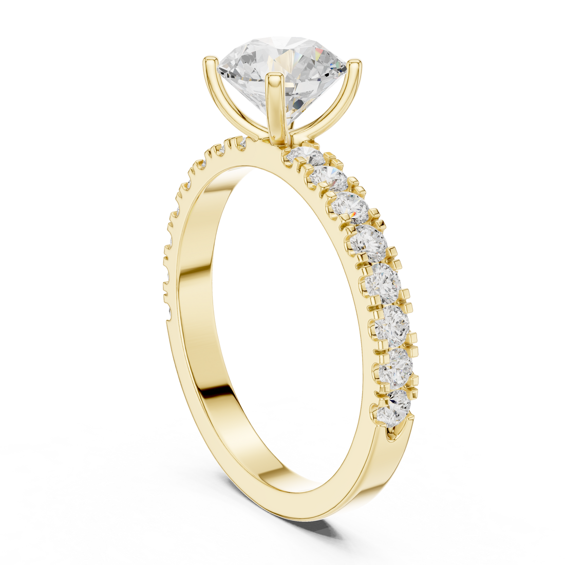 Exquisite 0.9 ct Round Diamond Lab Grown Diamond Ring