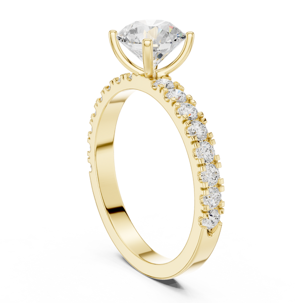 Exquisite 0.9 ct Round Diamond Lab Grown Diamond Ring