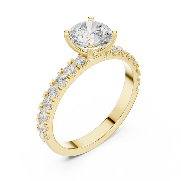 Exquisite 0.9 ct Round Diamond Lab Grown Diamond Ring