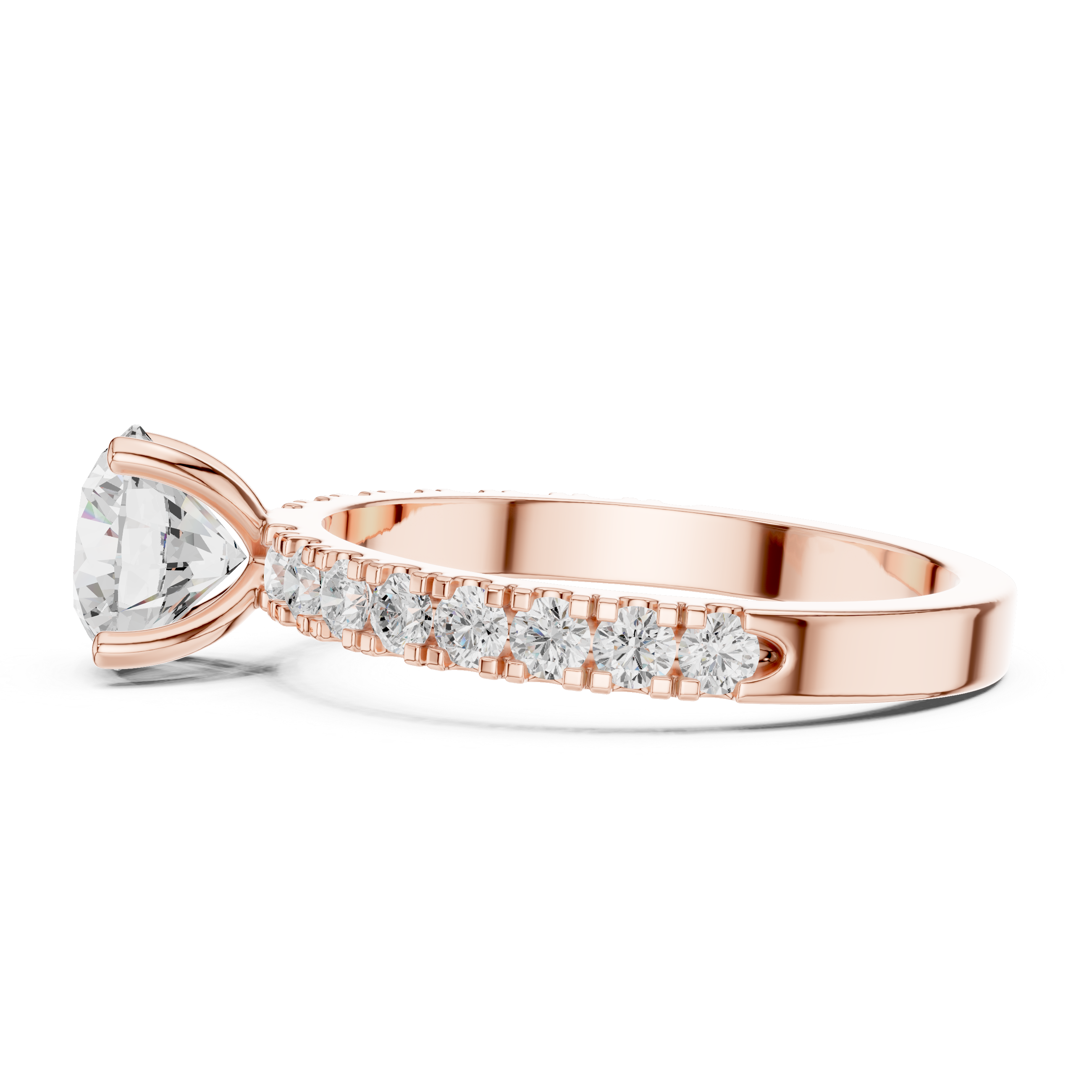 Exquisite 0.9 ct Round Diamond Lab Grown Diamond Ring
