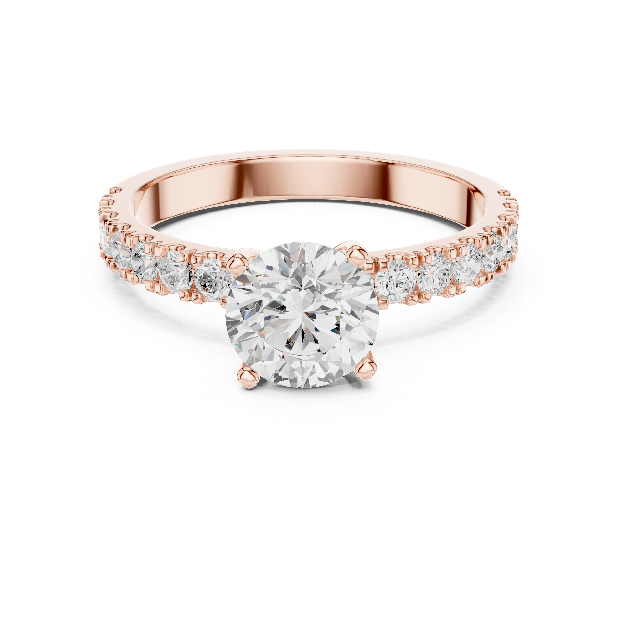 Exquisite 0.9 ct Round Diamond Lab Grown Diamond Ring