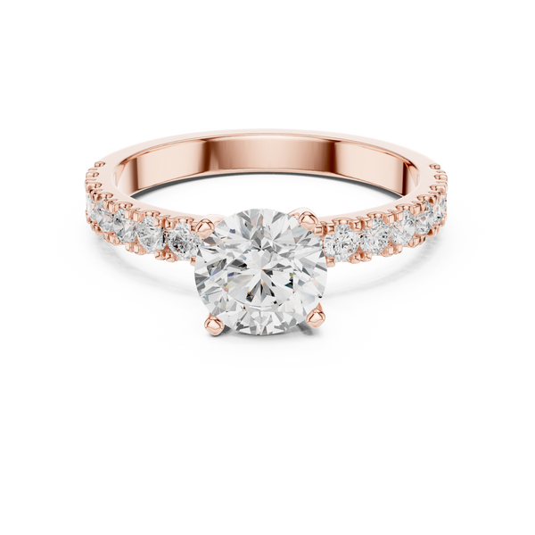 Exquisite 0.9 ct Round Diamond Lab Grown Diamond Ring