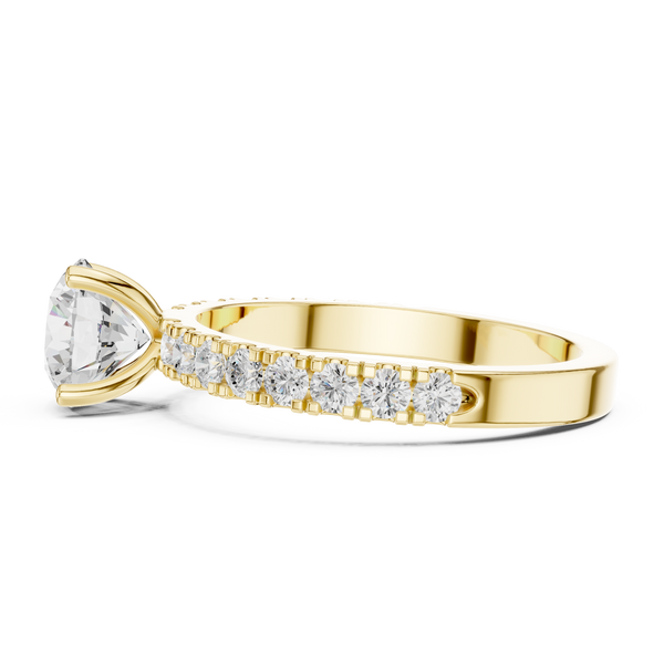 Exquisite 0.9 ct Round Diamond Lab Grown Diamond Ring