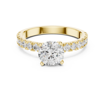 Exquisite 0.9 ct Round Diamond Lab Grown Diamond Ring