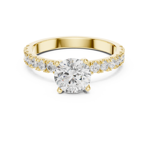 Exquisite 0.9 ct Round Diamond Lab Grown Diamond Ring