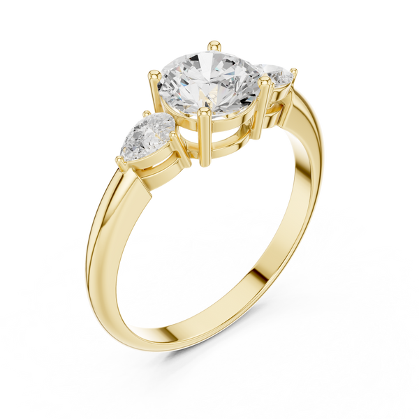 Timeless 1 ct Round Diamond Engagement Lab Grown Diamond Ring