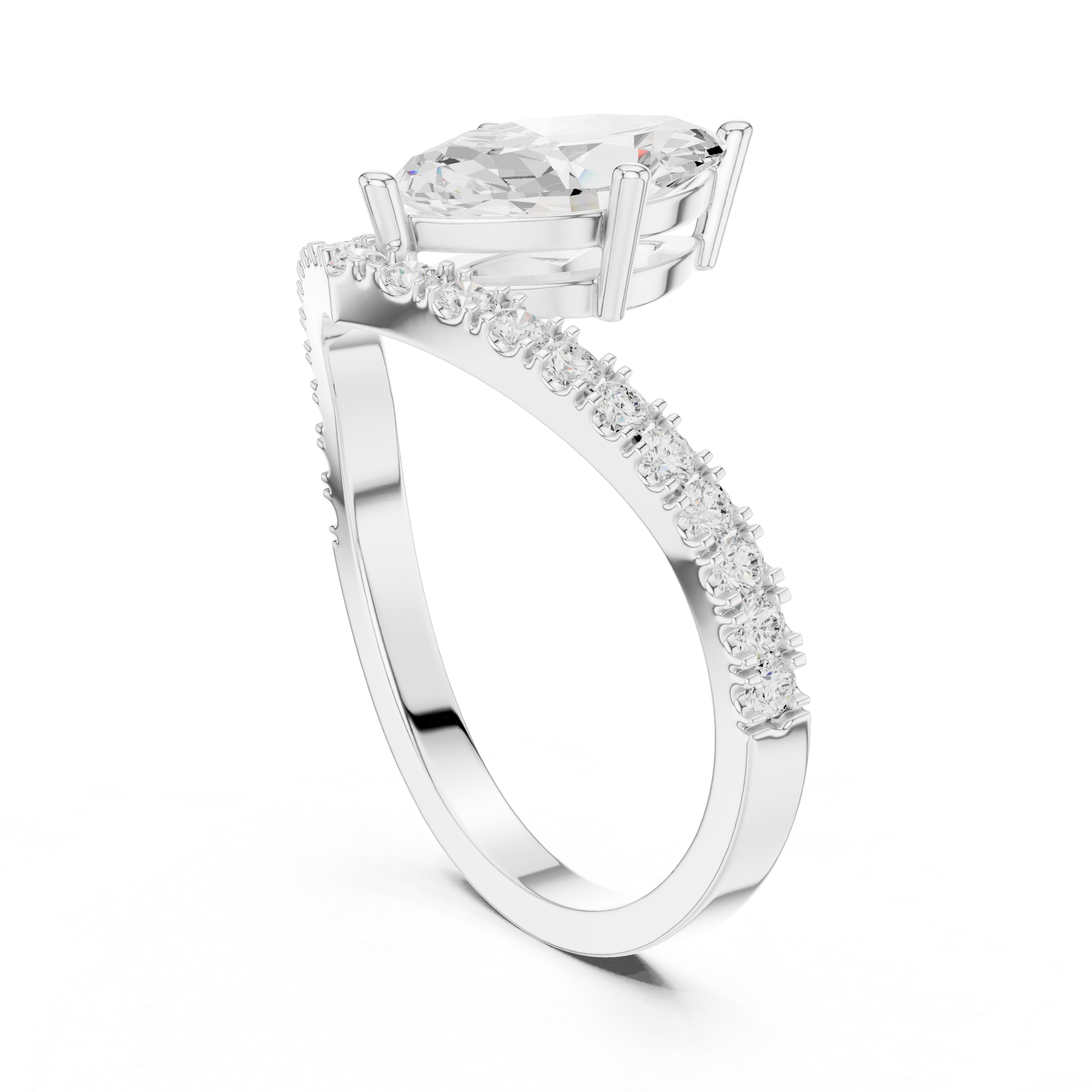 Brilliant Marquise & Round Diamond Lab Grown Diamond Ring