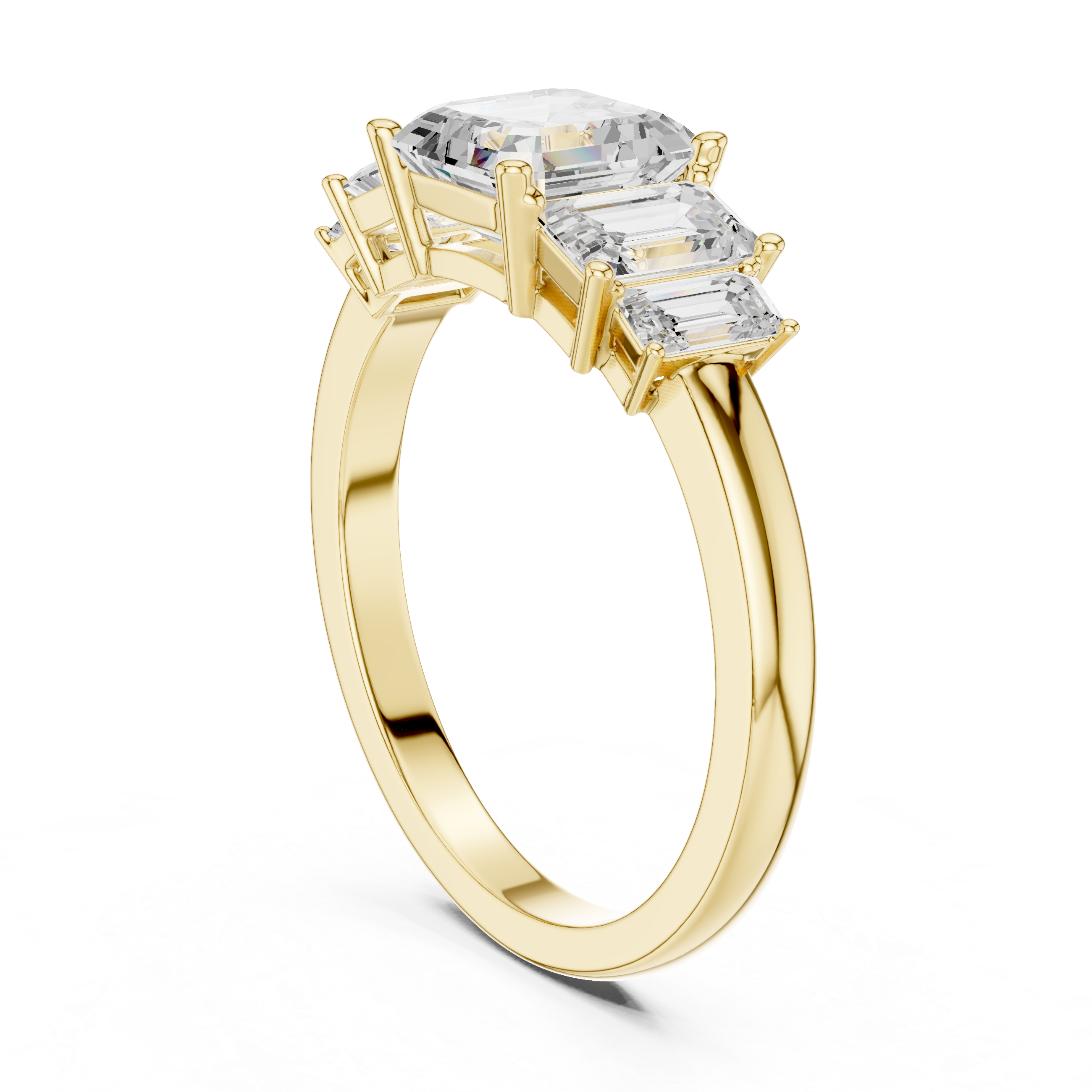 Emerald Cut Diamond Radiance Lab Grown Diamond Ring