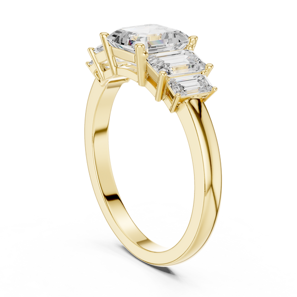 Emerald Cut Diamond Radiance Lab Grown Diamond Ring