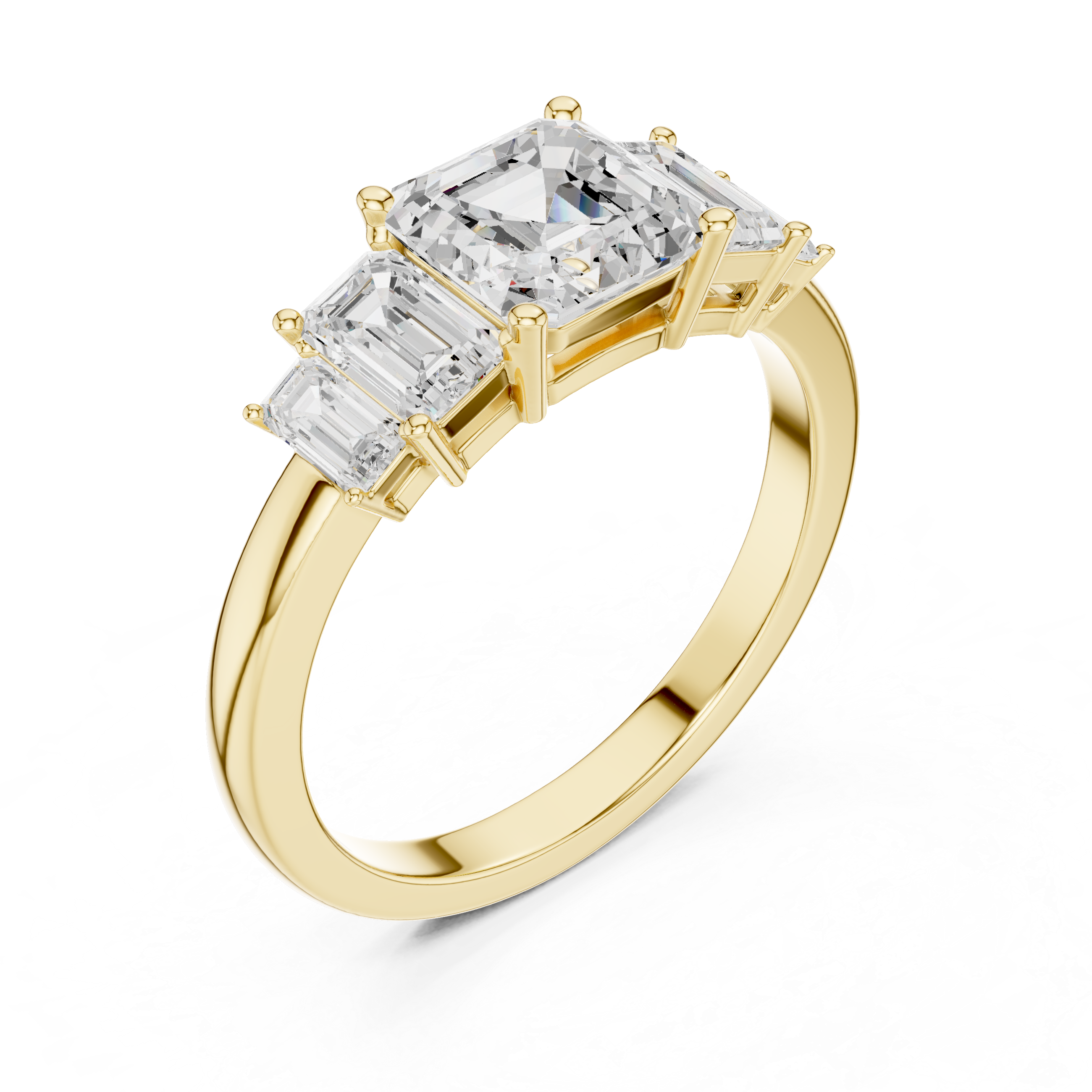 Emerald Cut Diamond Radiance Lab Grown Diamond Ring