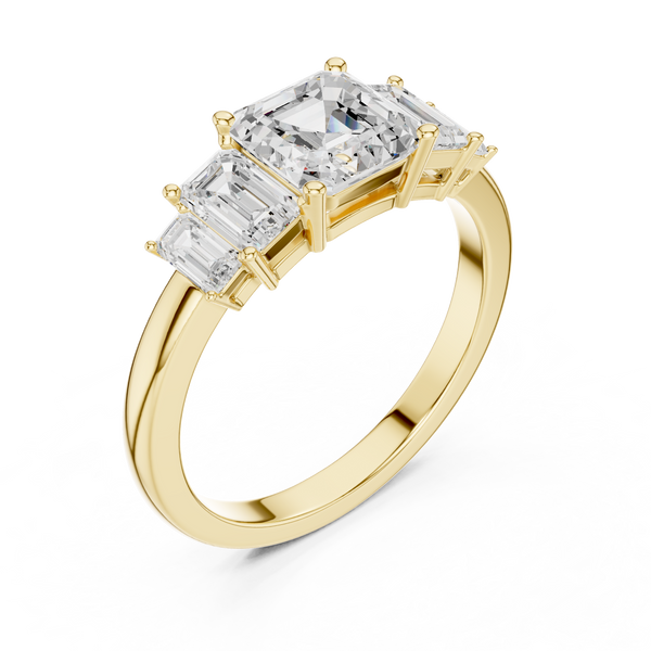 Emerald Cut Diamond Radiance Lab Grown Diamond Ring