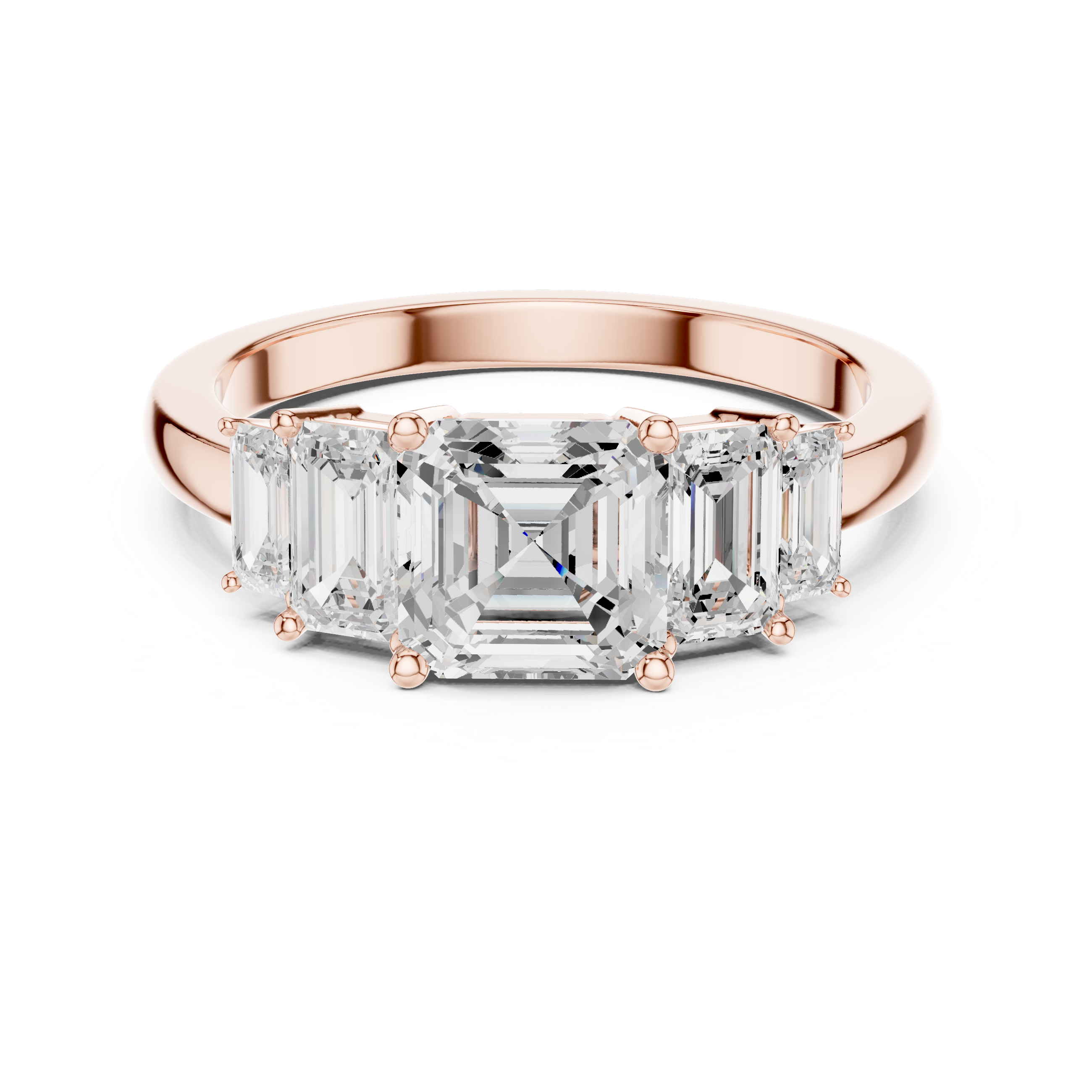 Emerald Cut Diamond Radiance Lab Grown Diamond Ring