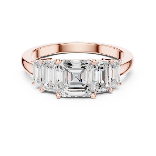 Emerald Cut Diamond Radiance Lab Grown Diamond Ring